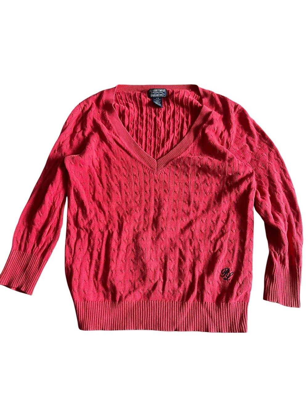 Vintage Polo Jeans Company Ralph Lauren Coral Sweater Women’s L Size (100)
